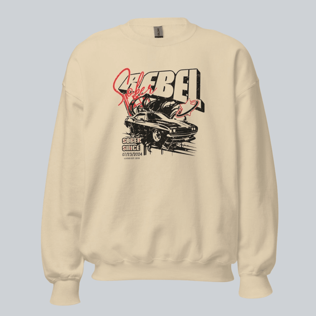 Sober Rebel Sobriety Recovery Hoodie product photo (view 10)