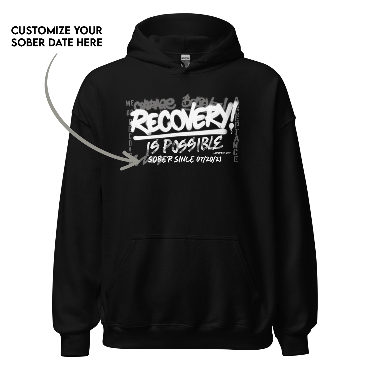 Recovery Is Possible for Women Recovery Hoodie back view (view 7)