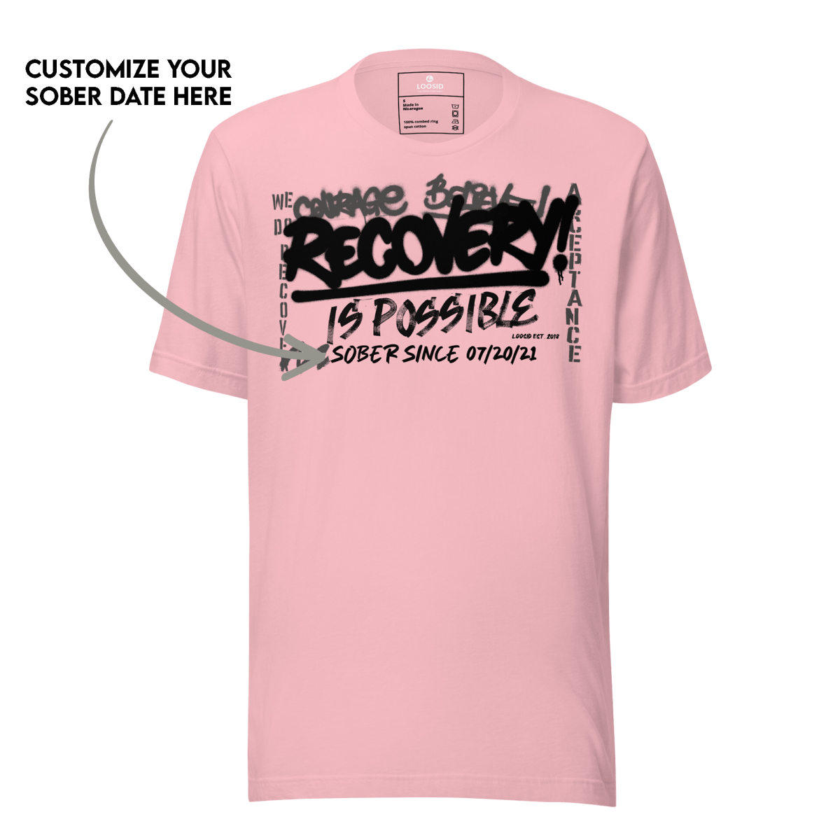 Recovery Is Possible Sober T Shirt product photo (view 10)