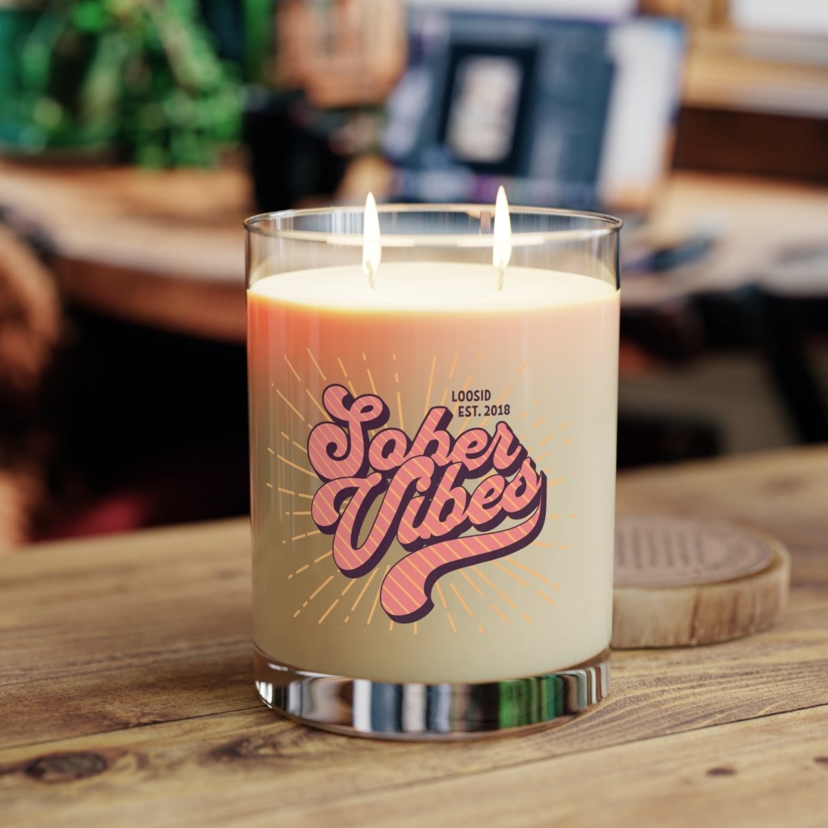 Sober Vibes Sobriety Sobriety Candle graphic detail (view 4)