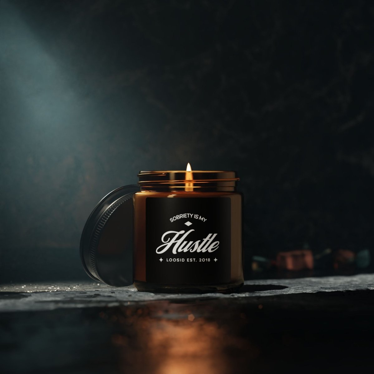 Sobriety is My Hustle Scented Sobriety Sobriety Candle graphic detail (view 4)