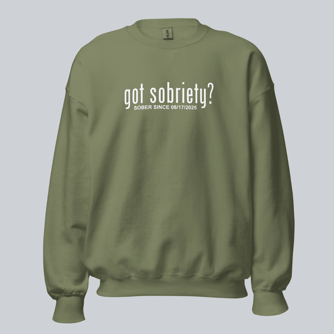Got Sobriety Recovery Hoodie flat lay styled image (view 33)