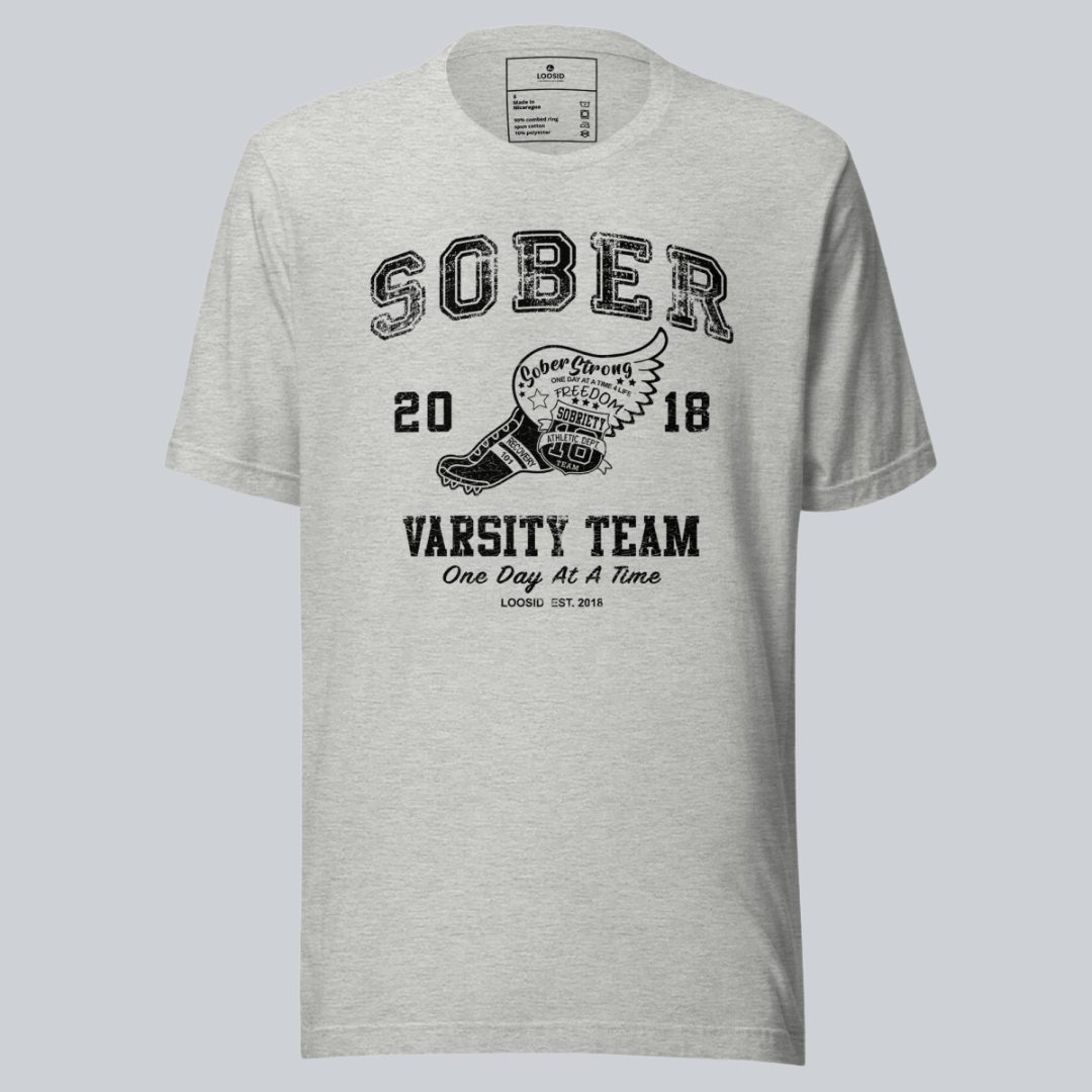 Sober Varsity Men's Sober Sober T Shirt lifestyle view (view 15)
