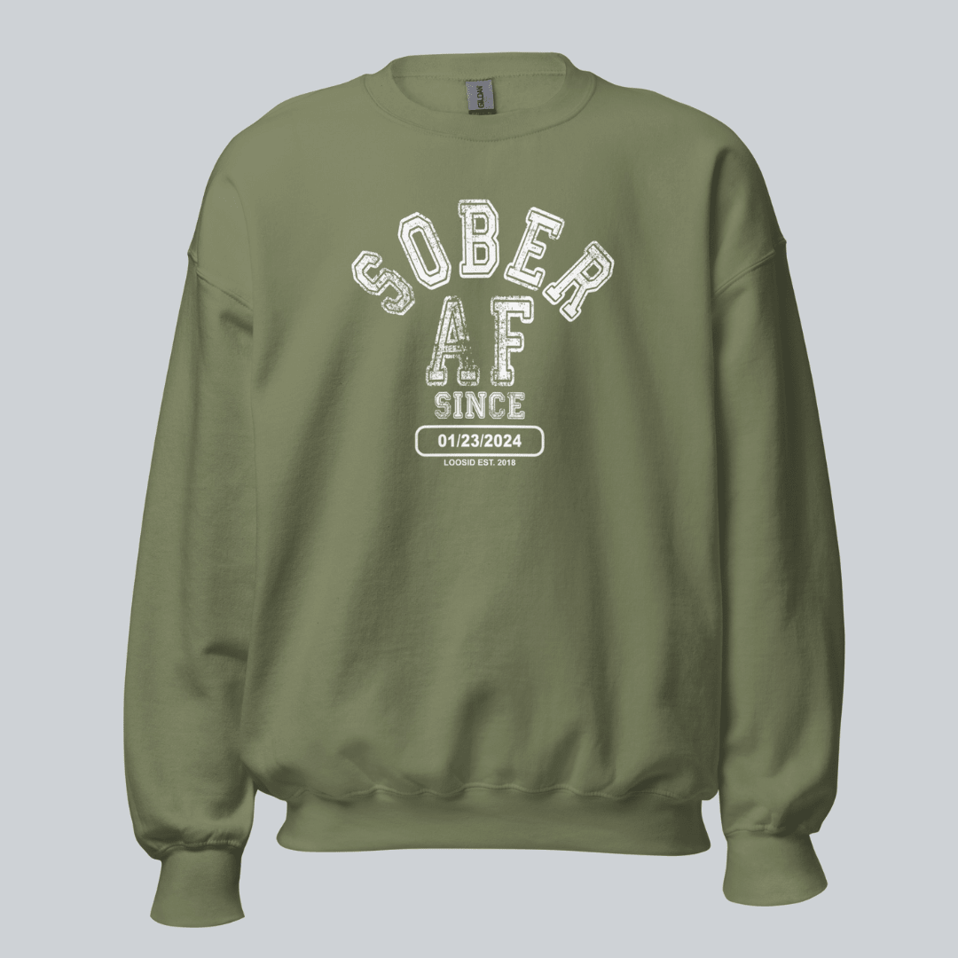 Sober AF Since Recovery Hoodie side view (view 16)