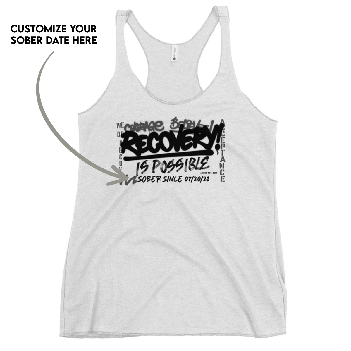 Recovery Is Possible Sober Tank Top product photo (view 20)