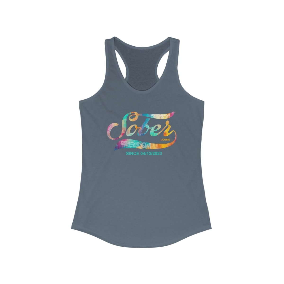 Sober Since with Date Sober Tank Top lifestyle view (view 25)