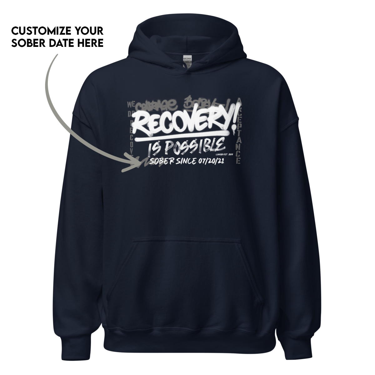 Recovery Is Possible for Women Recovery Hoodie lifestyle view (view 35)