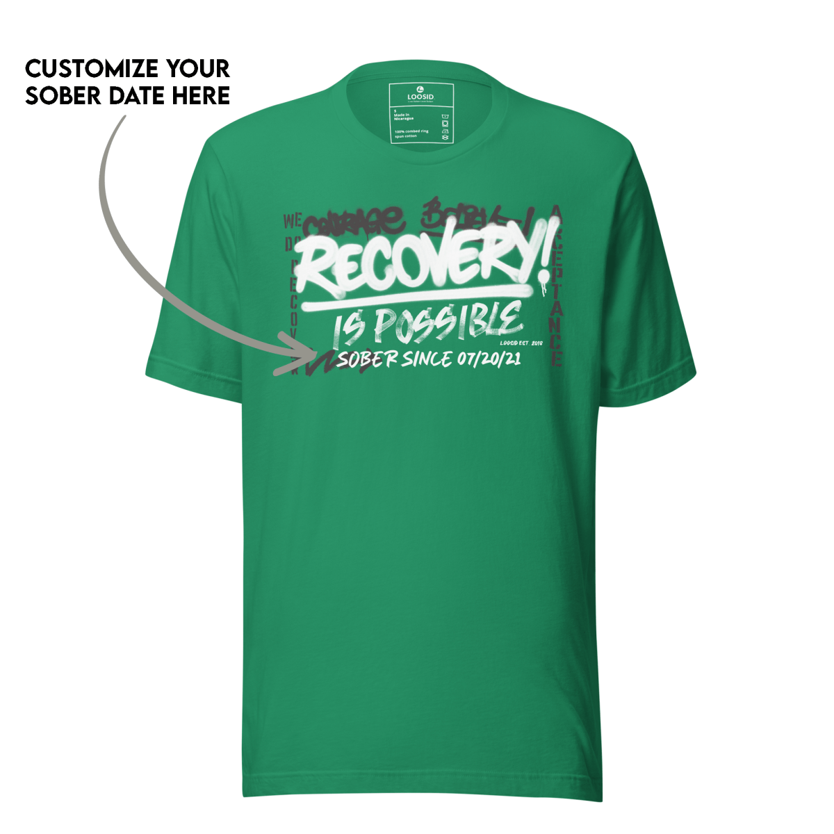 Recovery Is Possible Sober T Shirt packaging detail (view 8)