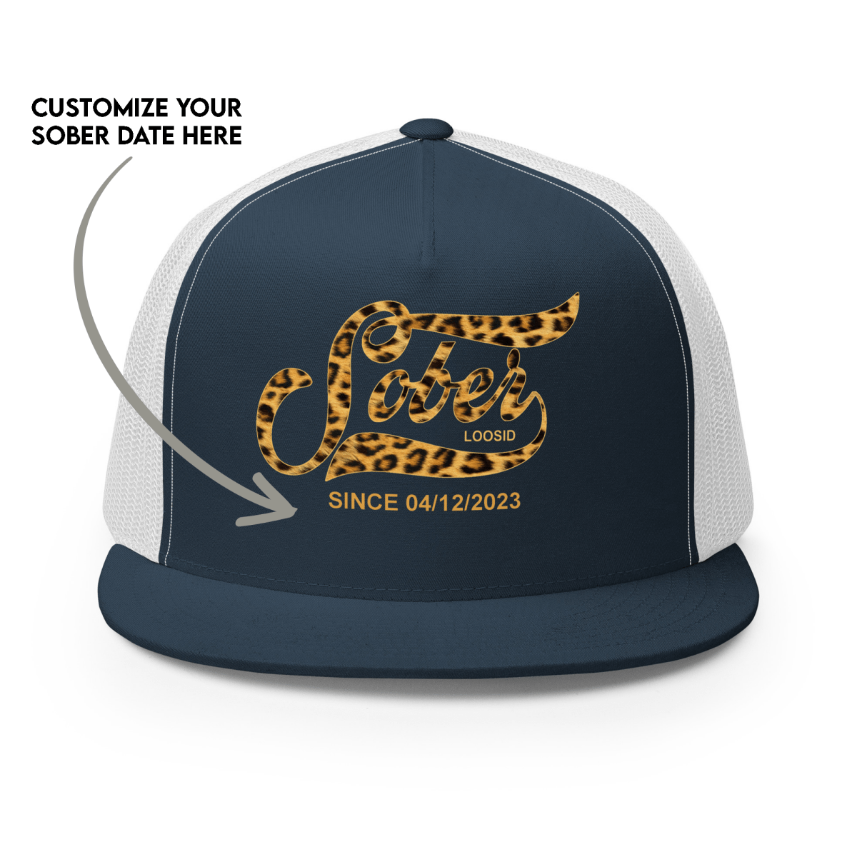 Leopard Sober Since Printed Sober Hat back view (view 7)
