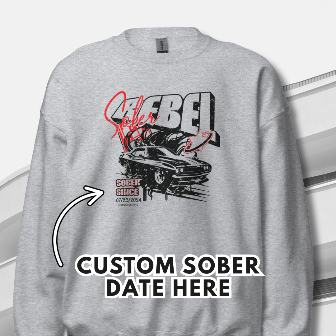 Sober Rebel Sobriety Recovery Hoodie graphic detail (view 4)