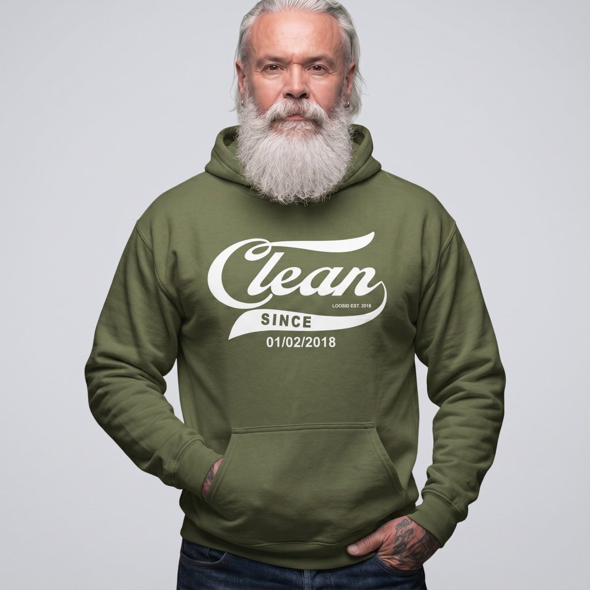 Clean Since Recovery Hoodie lifestyle view (view 25)