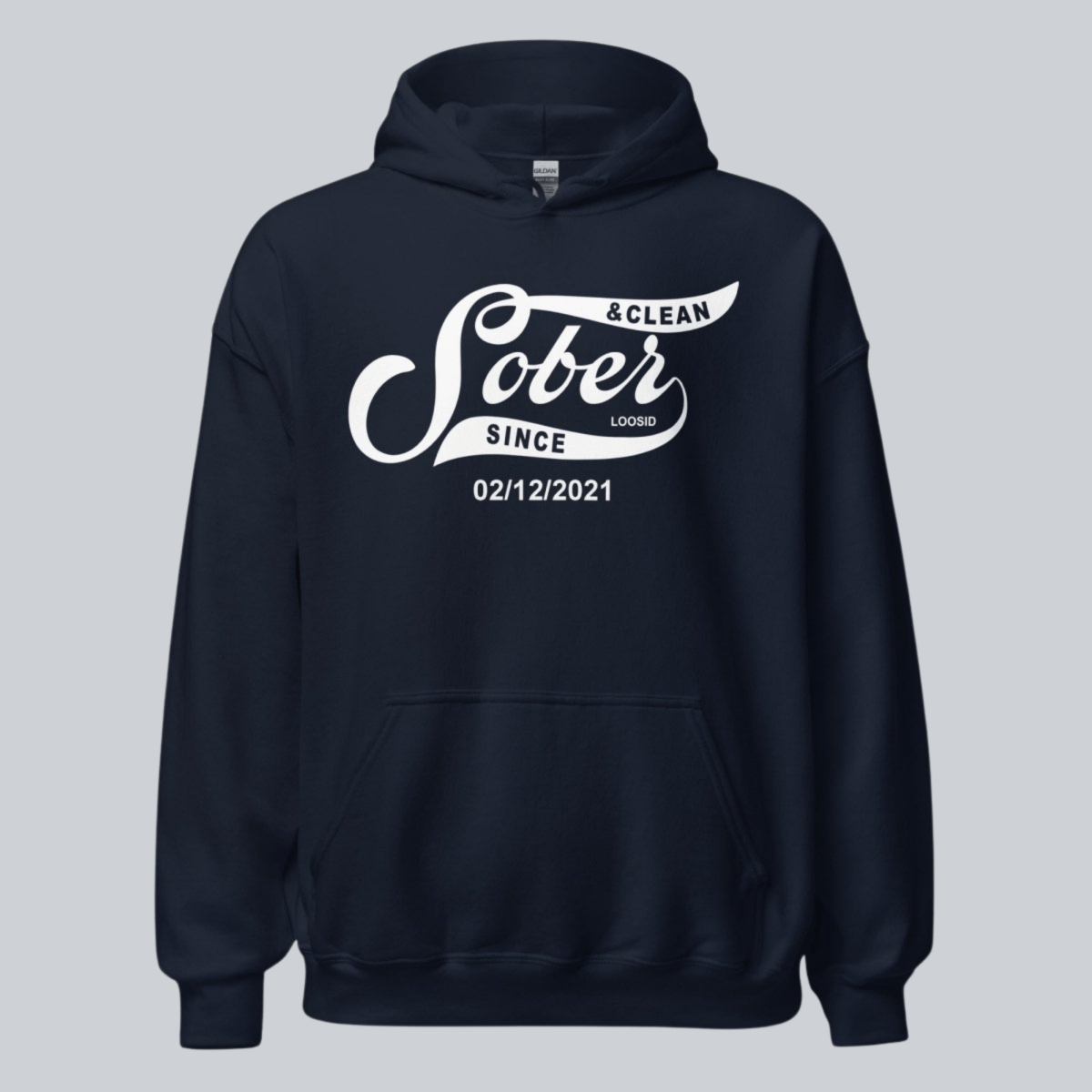 Men Sober Since Recovery Hoodie product photo (view 10)