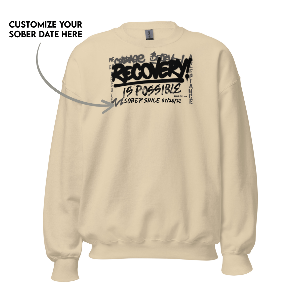 Recovery Is Possible Recovery Hoodie product photo (view 20)