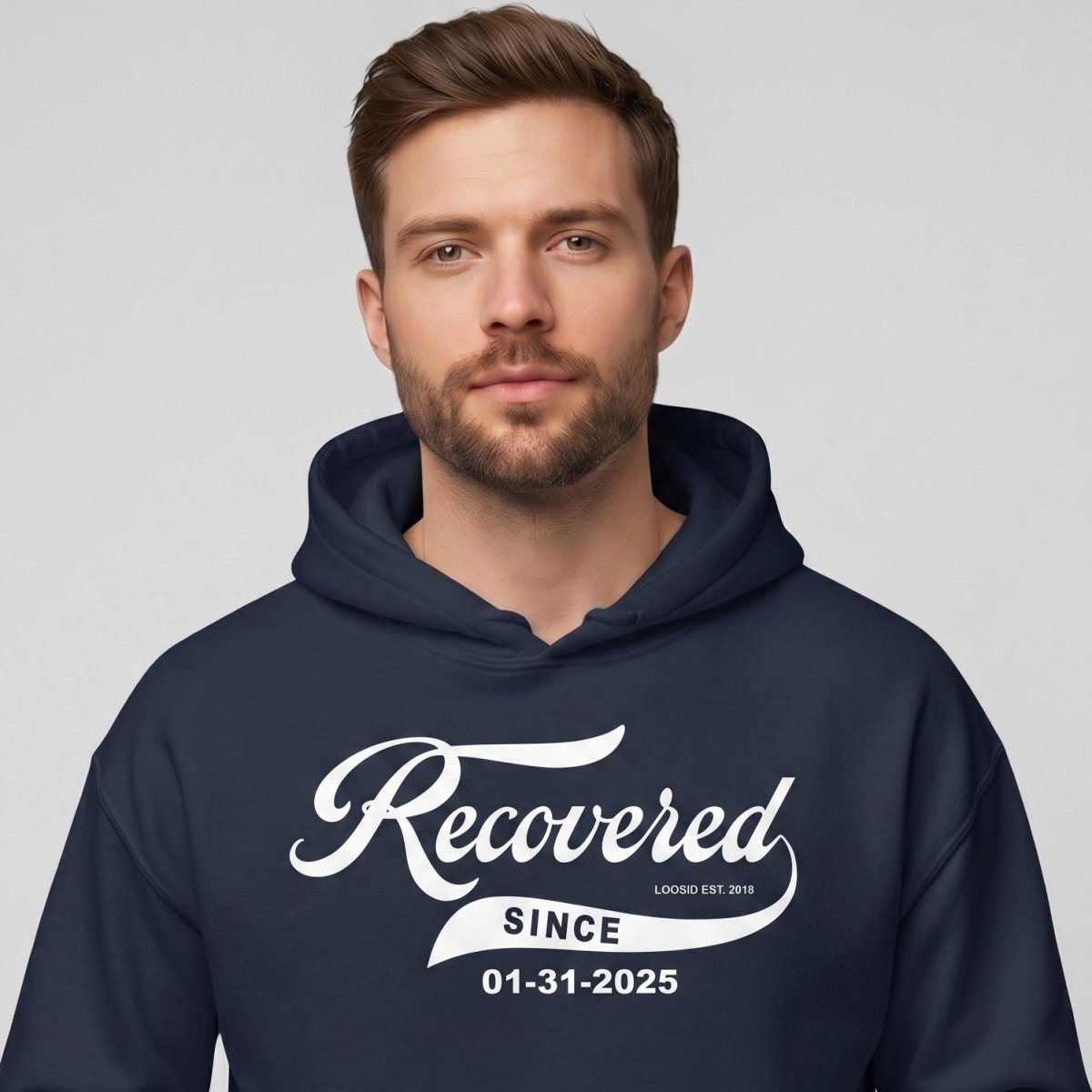 Recovered Since Recovery Hoodie close-up view (view 12)
