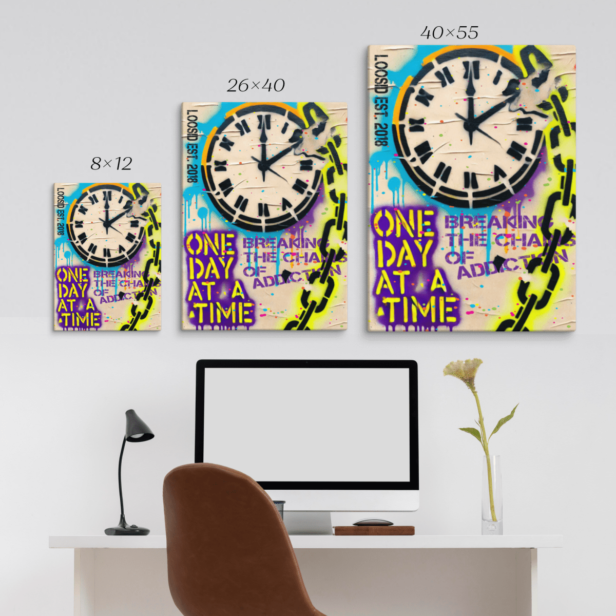One Day at a Time Inspirational Sobriety Art packaging detail (view 8)