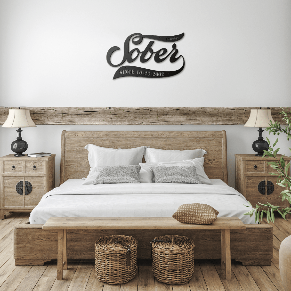 Sober Since Die Cut Sobriety Art graphic detail (view 4)