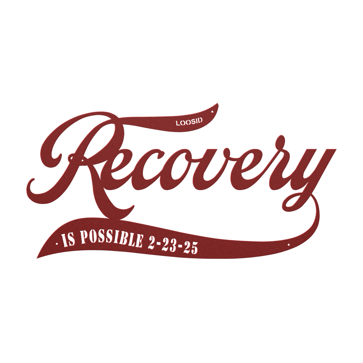 Sobriety Art Metal Sign with Recovery Date Sobriety Art packaging detail (view 8)