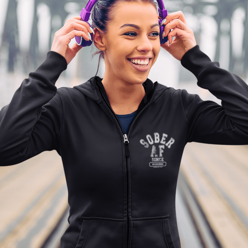 Loosid Zip Recovery Hoodie featuring the design