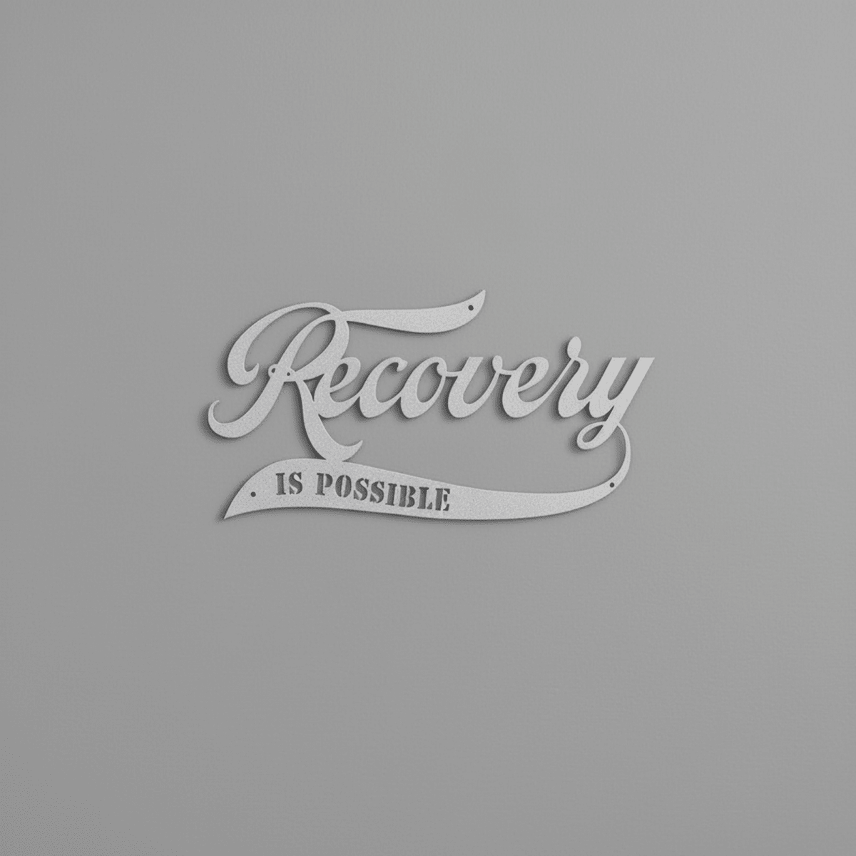 Recovery Is Possible Die Cut Metal Wall Sobriety Art packaging detail (view 18)