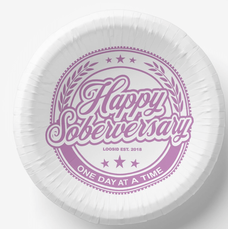 Soberversary Party Paper Bowls Sobriety Gift featuring the design (view 11)