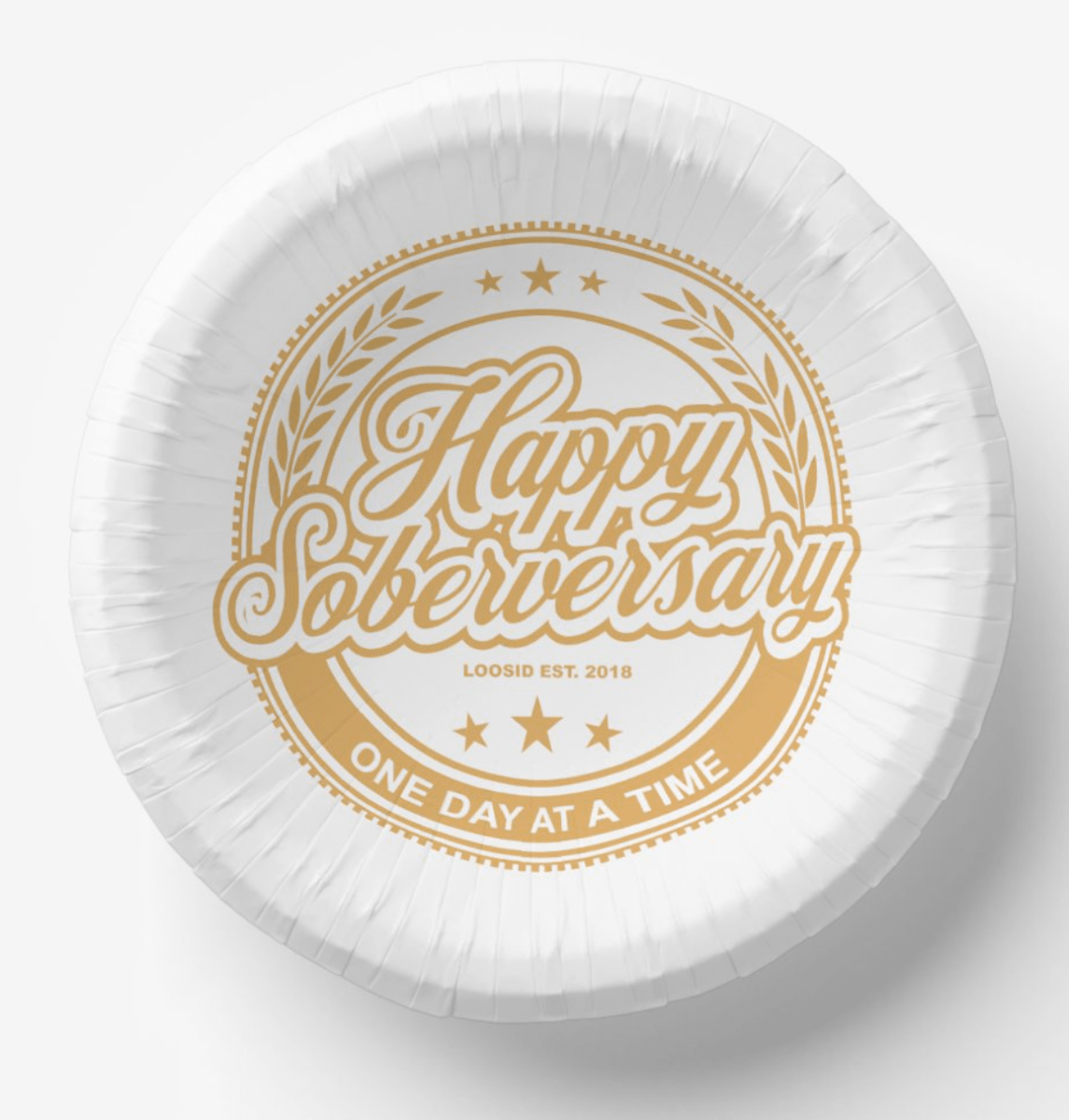 Soberversary Party Paper Bowls Sobriety Gift flat lay styled image (view 3)
