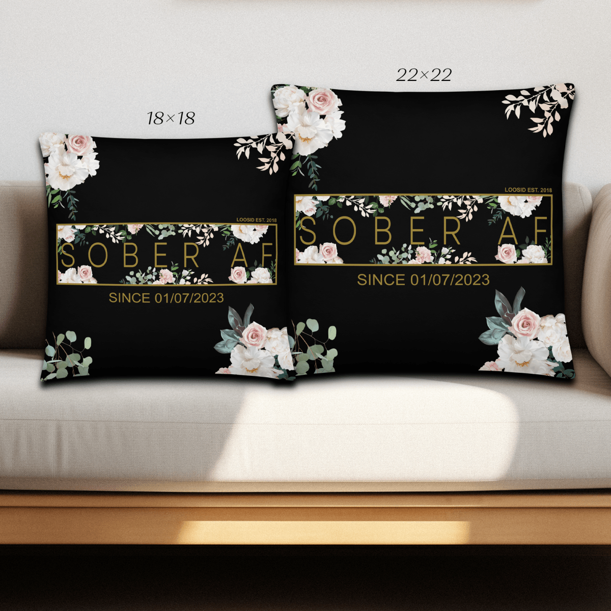 Sober AF Flower Sober Pillow close-up view (view 2)