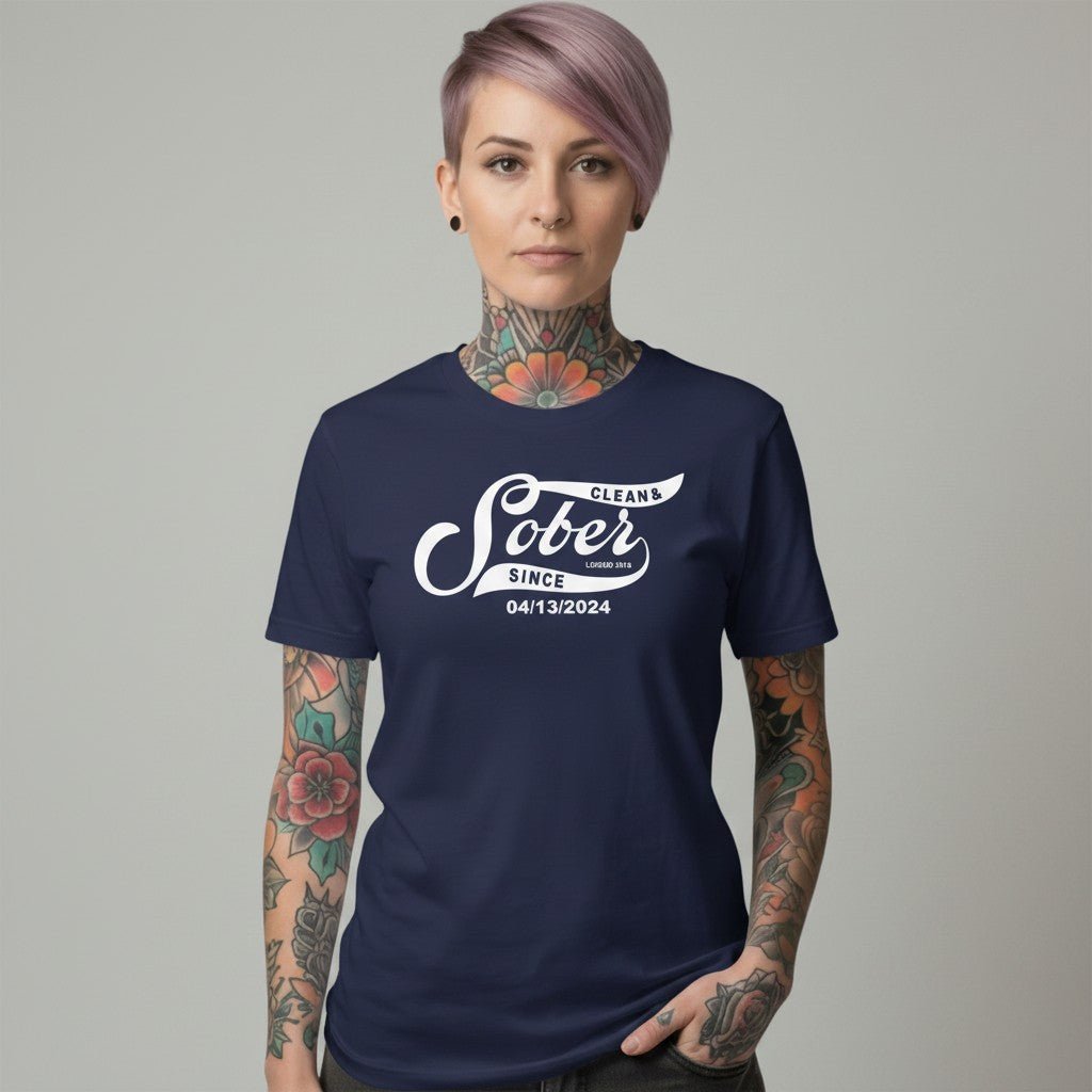 Sober Since Sober T Shirt side view (view 6)