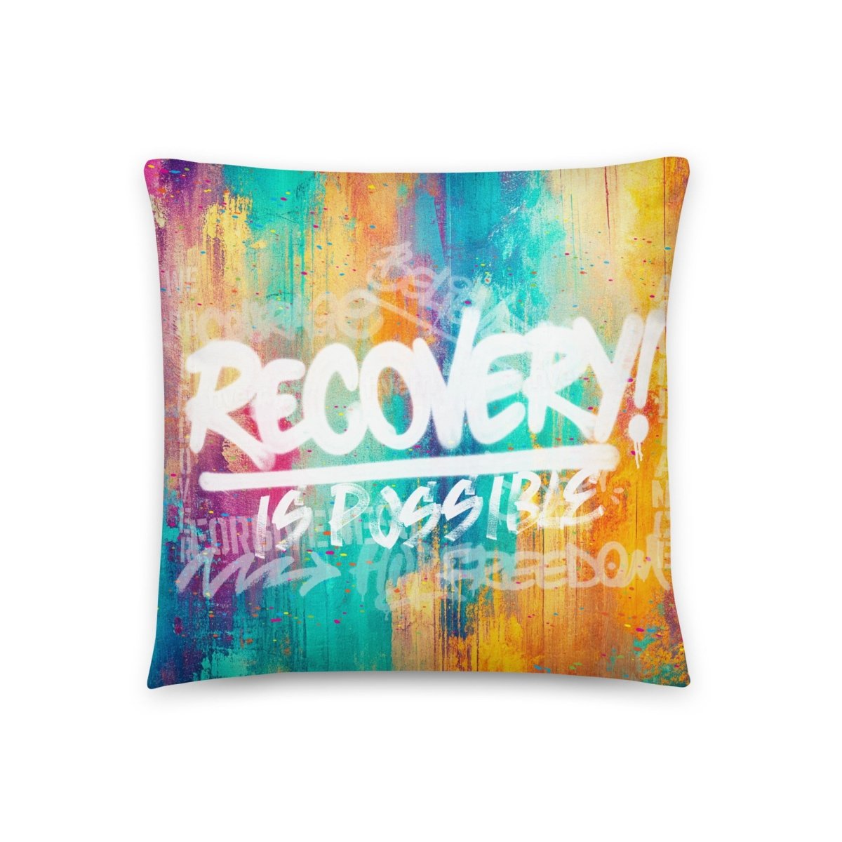 Recovery Is Possible Sober Pillow side view (view 6)