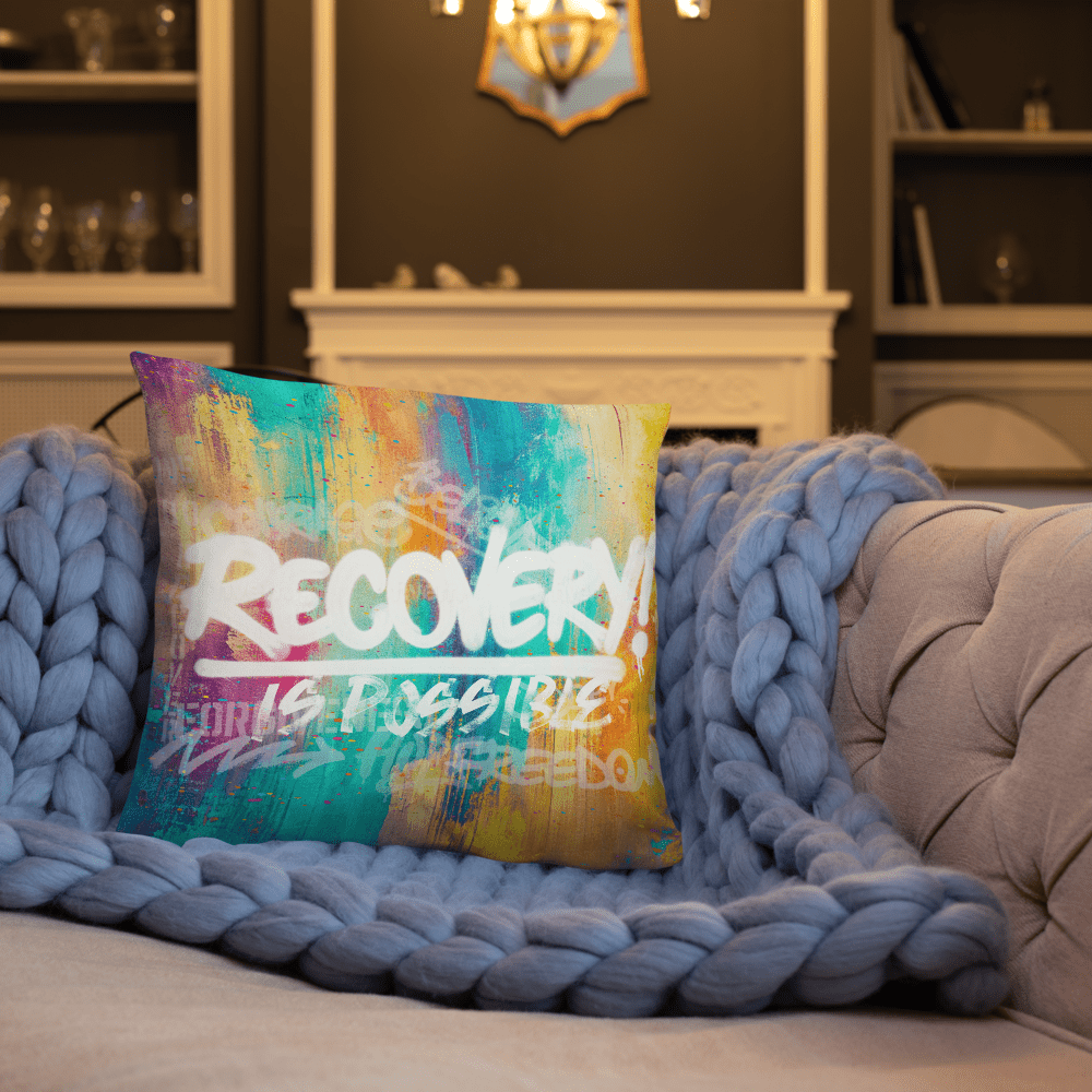 Recovery Is Possible Sober Pillow packaging detail (view 8)
