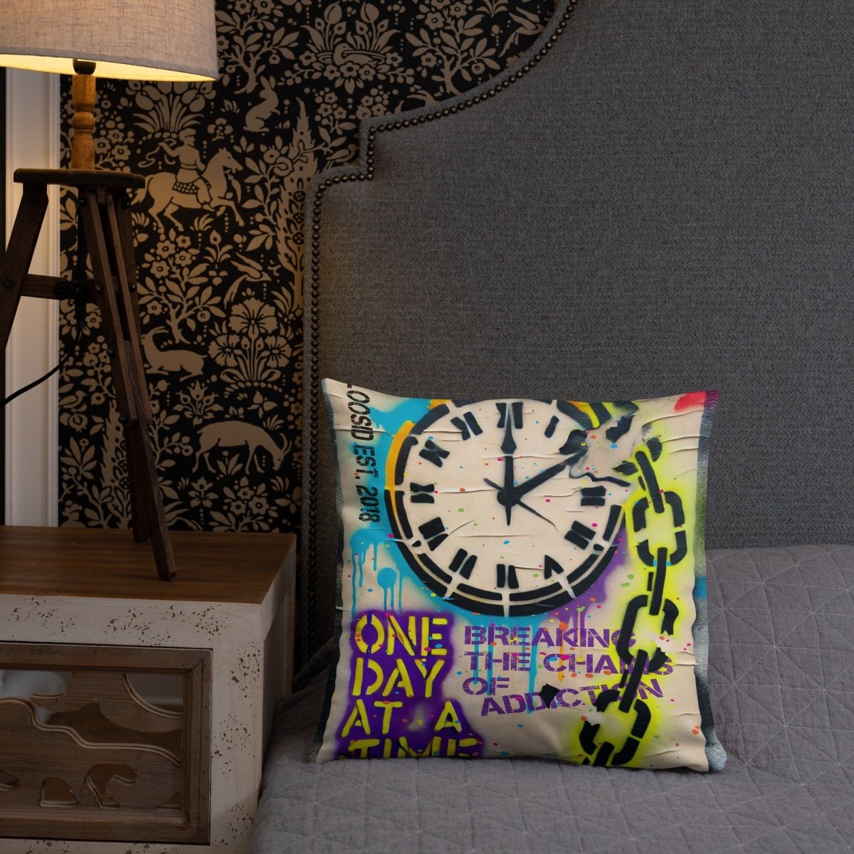 One Day At A Time Sober Pillow fit detail (view 9)