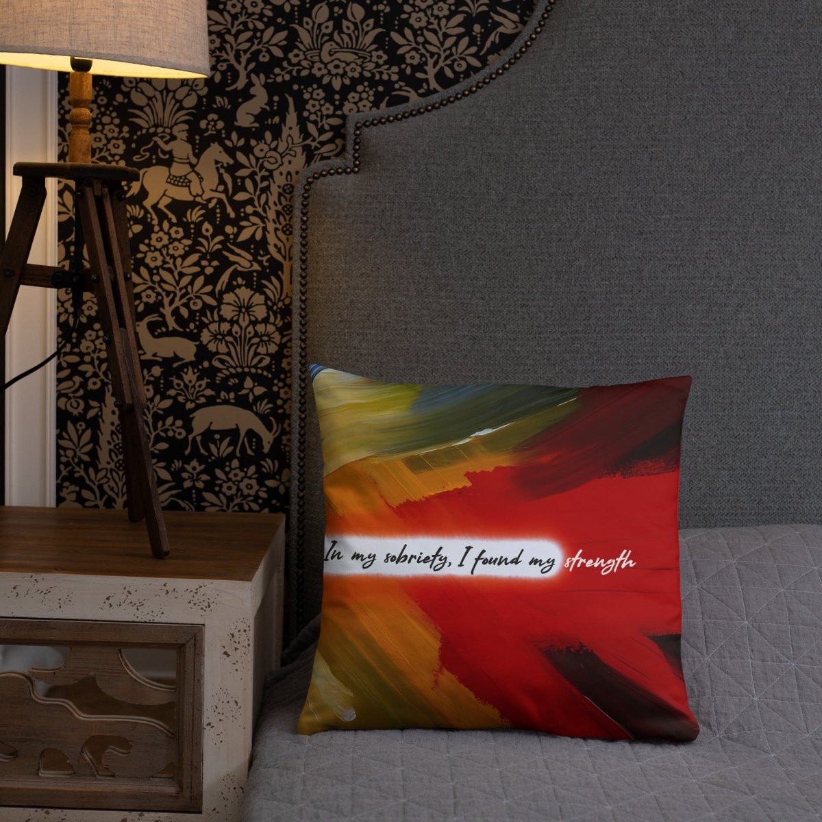 In My Sobriety I Found My Strength Sober Pillow packaging detail (view 8)