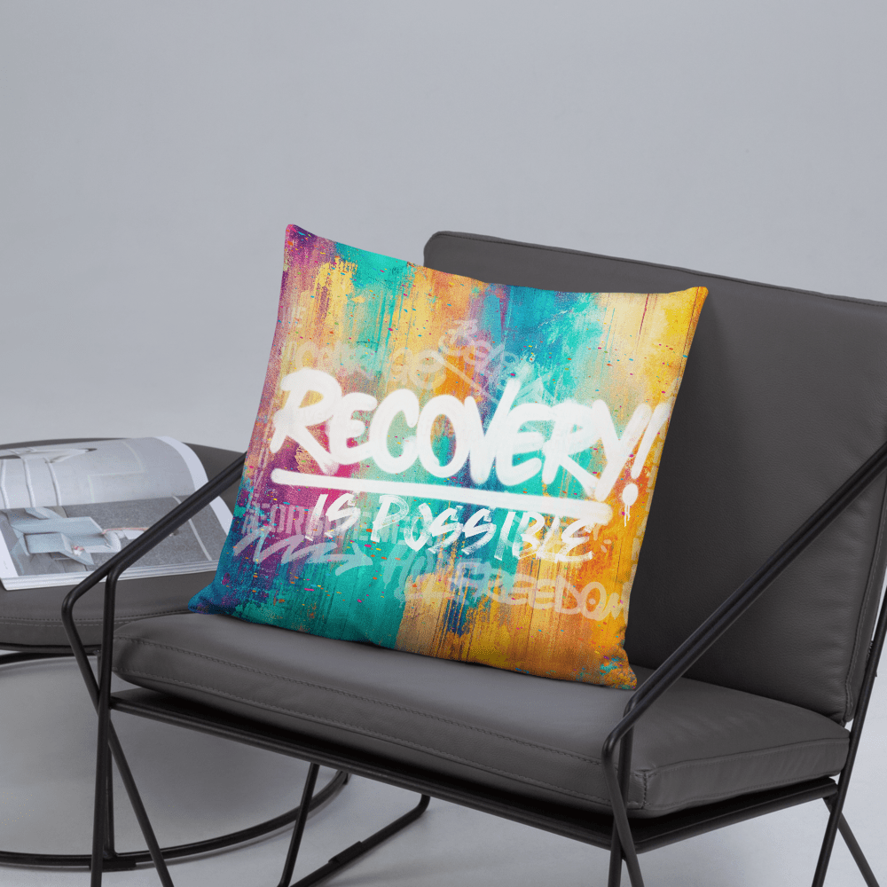 Recovery Is Possible Sober Pillow lifestyle view (view 5)