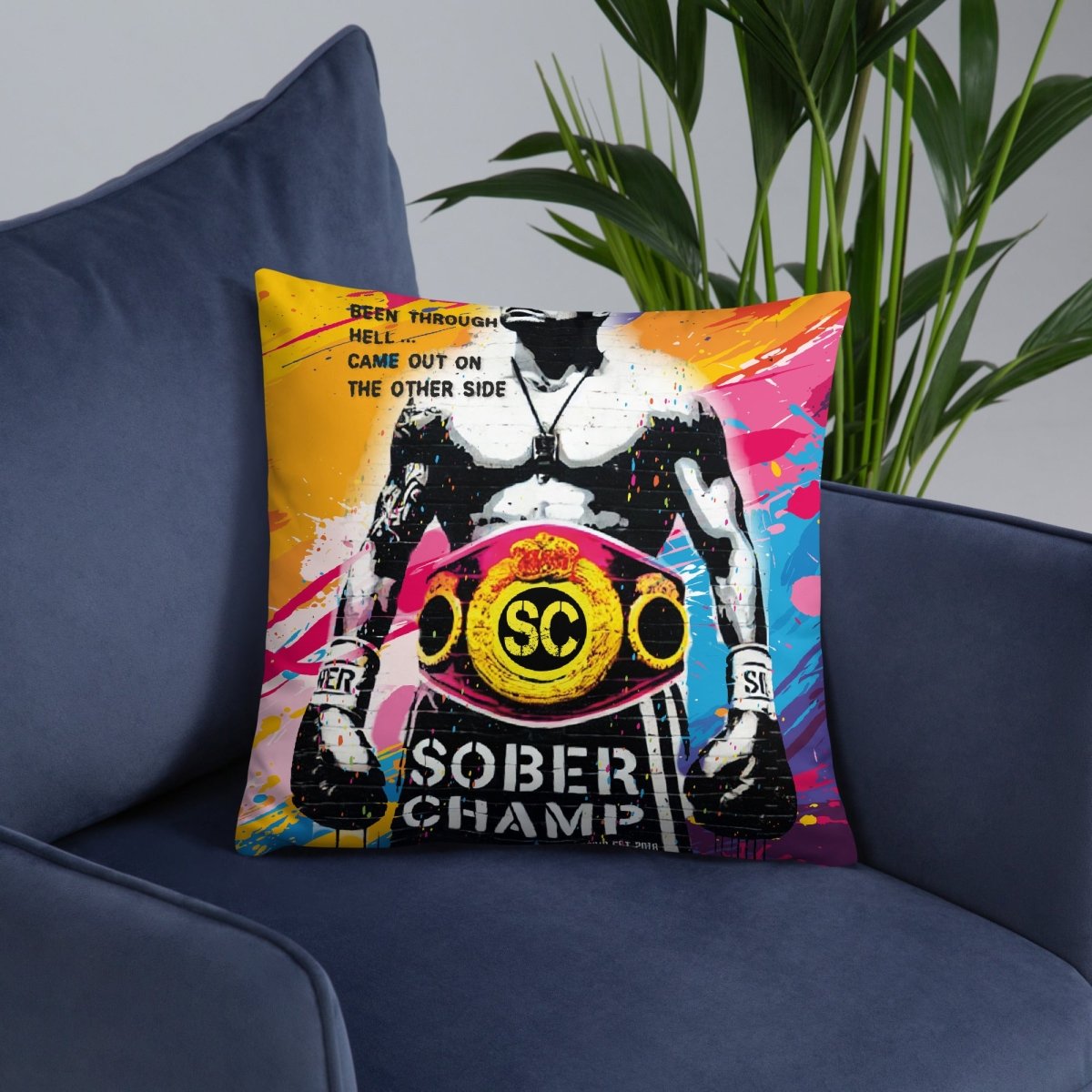Sober Champ Champion Design Sober Pillow close-up view (view 12)