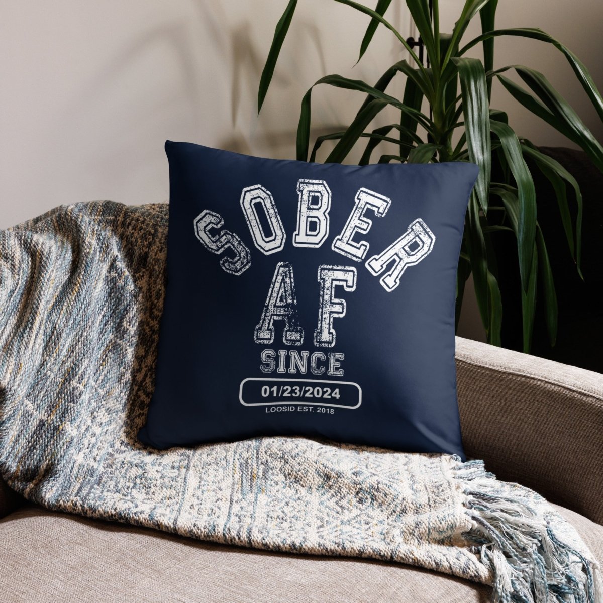 Sober AF Sober Pillow graphic detail (view 4)