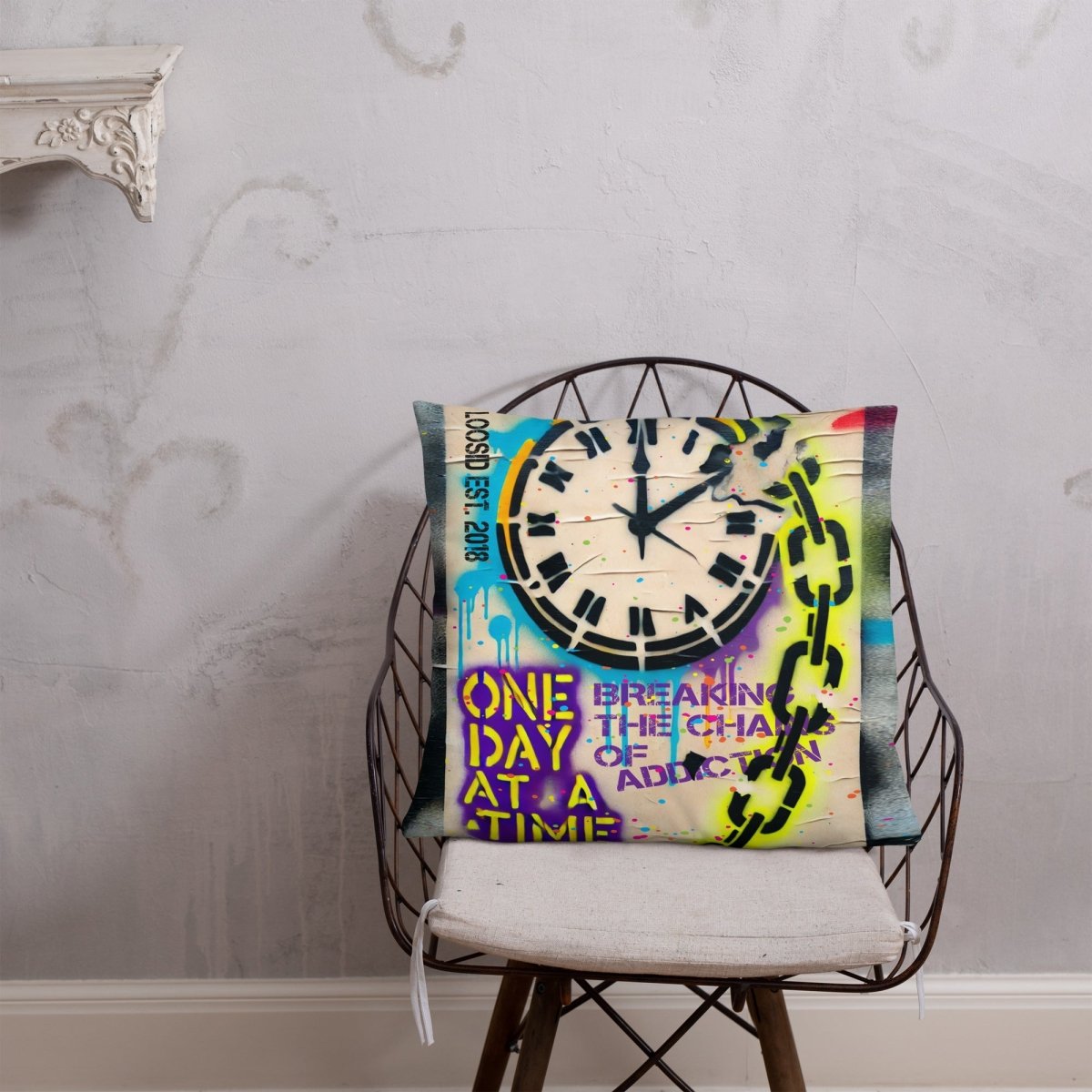 One Day At A Time Sober Pillow graphic detail (view 14)