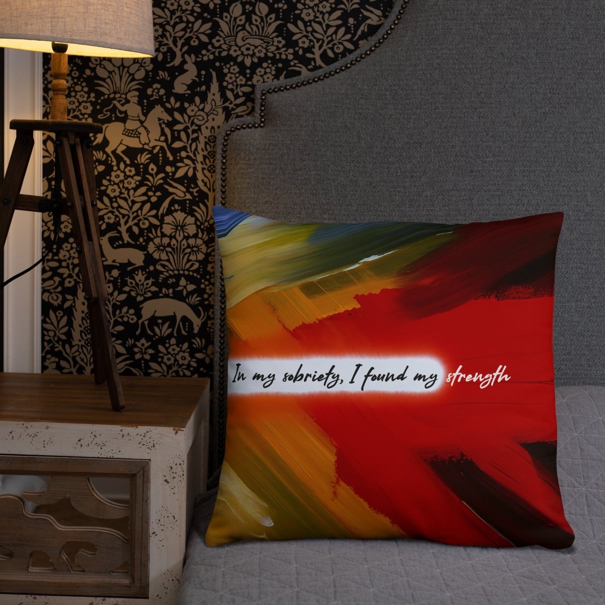 In My Sobriety I Found My Strength Sober Pillow graphic detail (view 14)