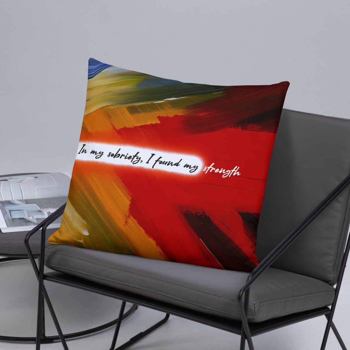 In My Sobriety I Found My Strength Sober Pillow side view (view 16)