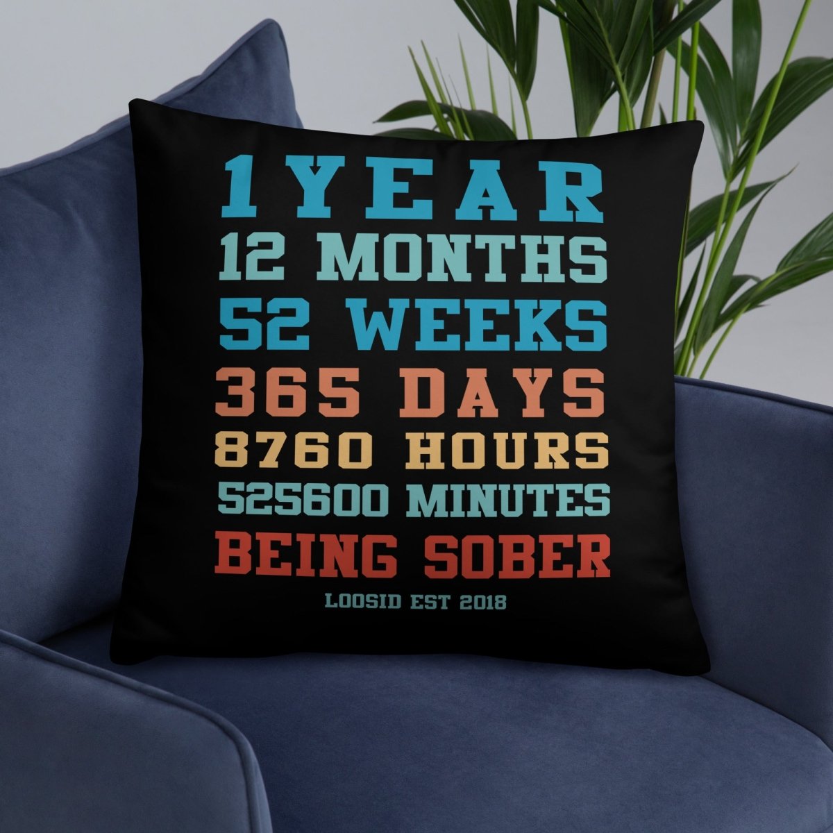 Loosid Sober Time Sober Pillow featuring the design