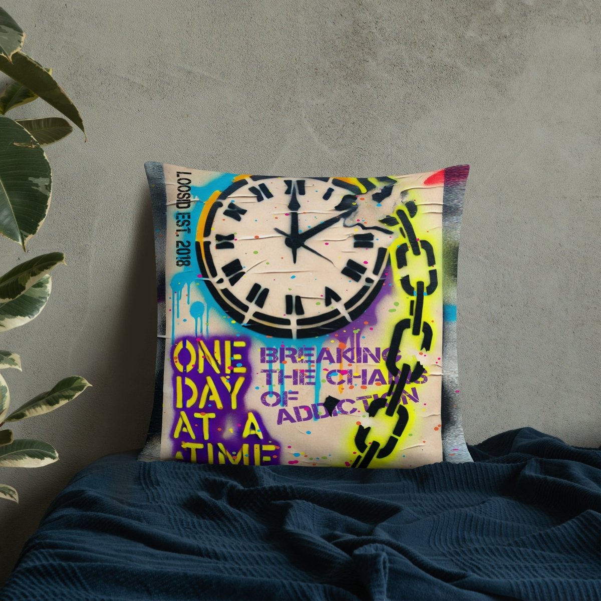 One Day At A Time Sober Pillow fit detail (view 19)