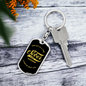 Sobriety Gift keychain with engraved sober date and sleek design