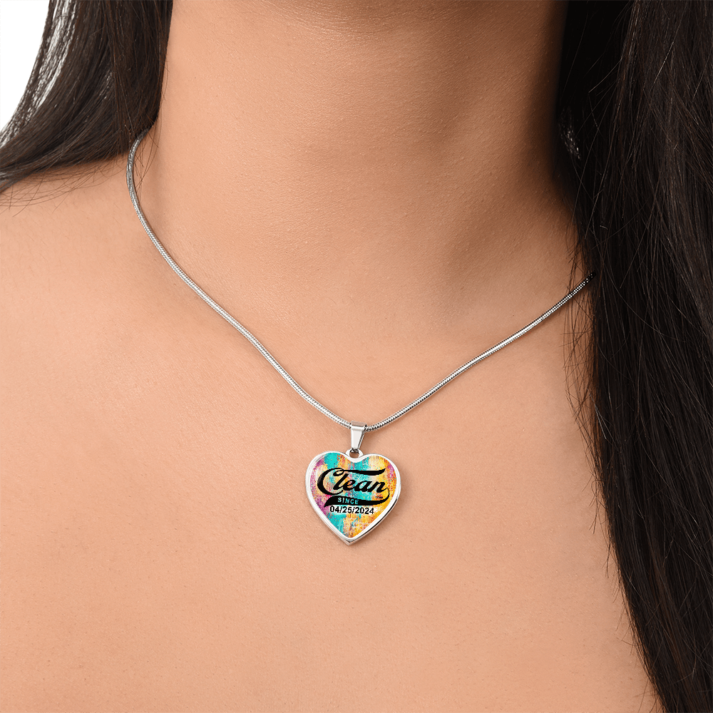 Clean Since Heart Sober Jewelry lifestyle view (view 5)
