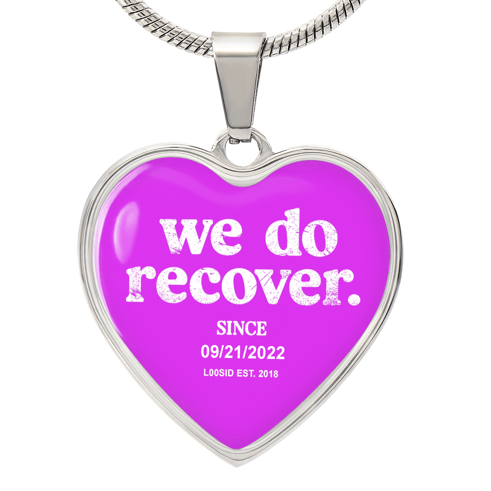 We Do Recover Heart Sober Jewelry close-up view (view 2)