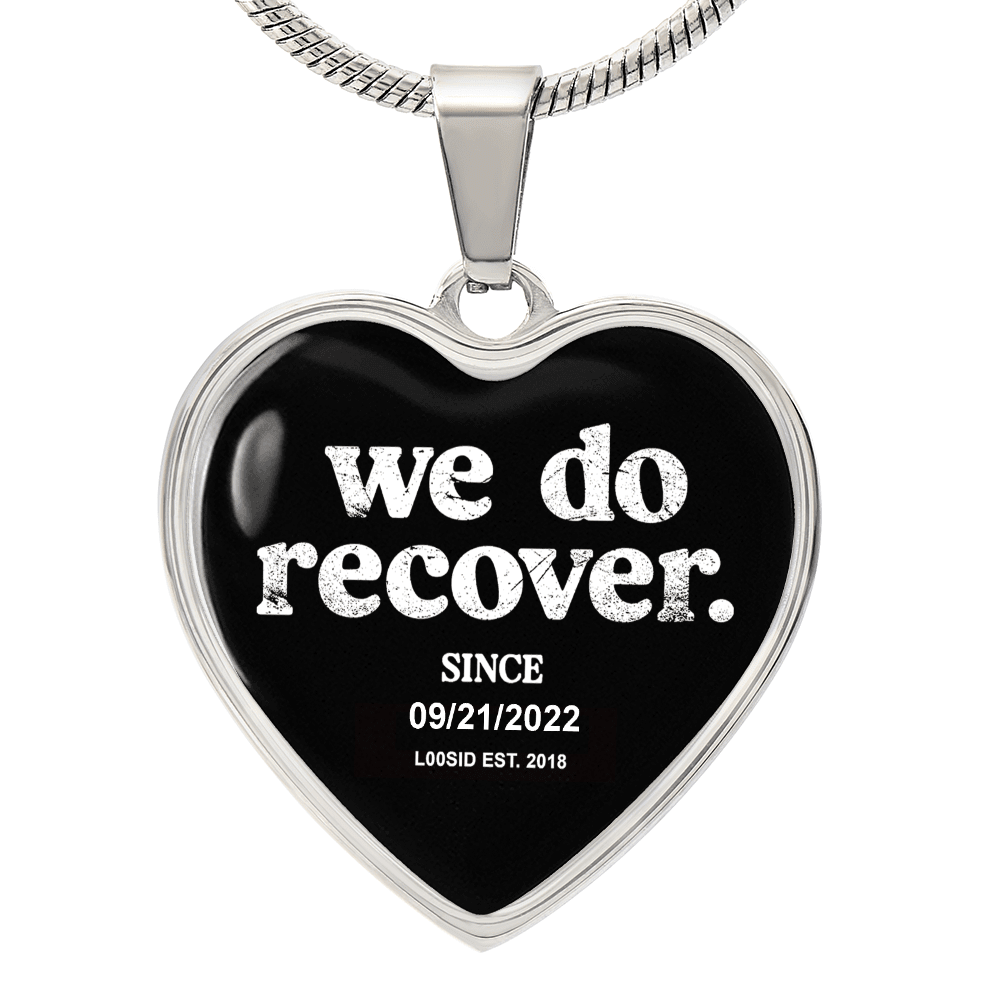 We Do Recover Heart Sober Jewelry close-up view (view 2)