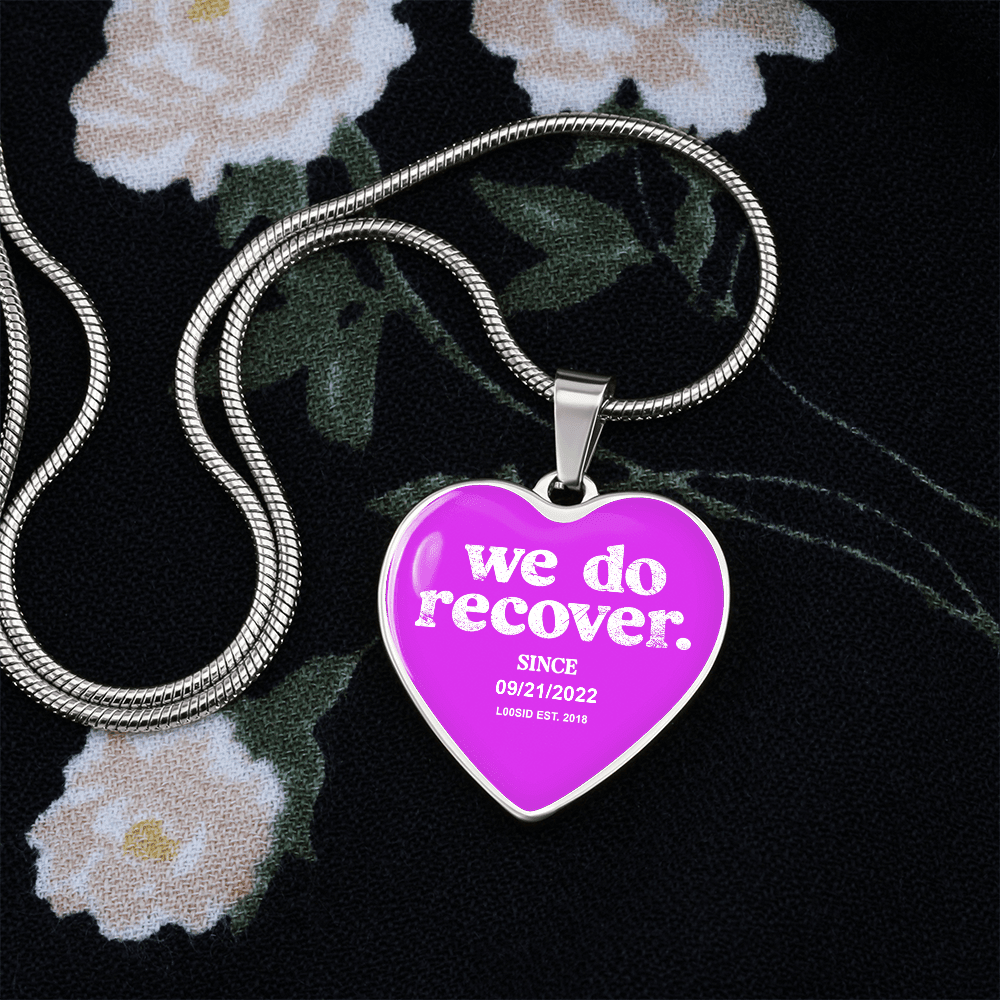 We Do Recover Heart Sober Jewelry packaging detail (view 8)