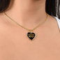 Custom Sobriety Gift necklace with adjustable chain and heart pendant