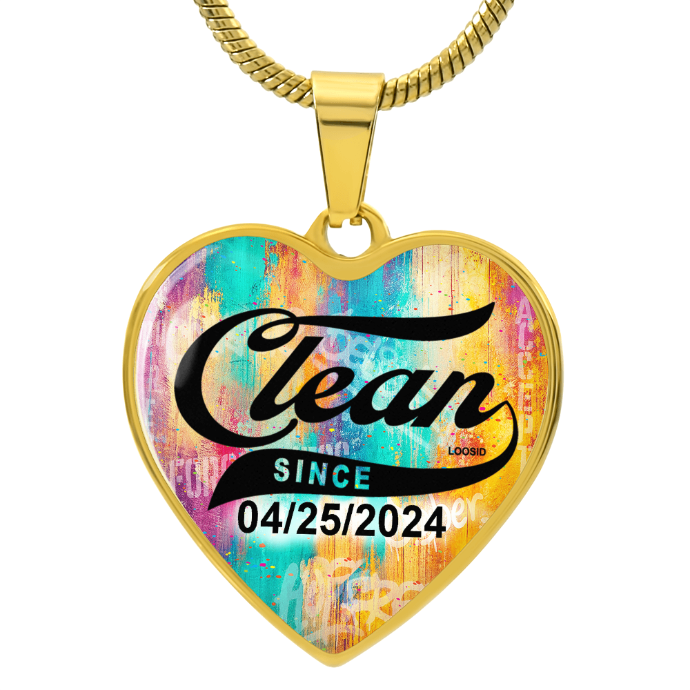 Clean Since Heart Sober Jewelry side view (view 6)