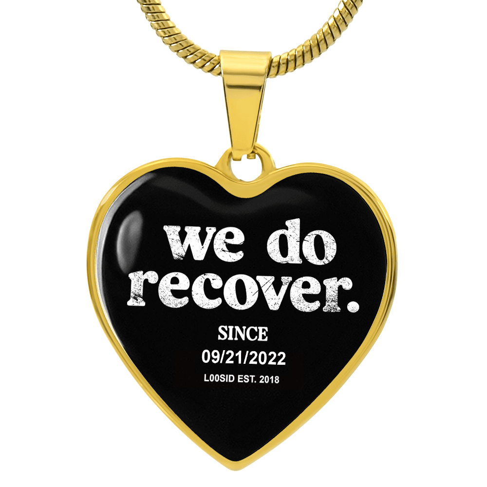 We Do Recover Heart Sober Jewelry fit detail (view 9)