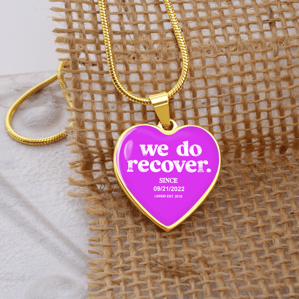 We Do Recover Heart Sober Jewelry side view (view 16)