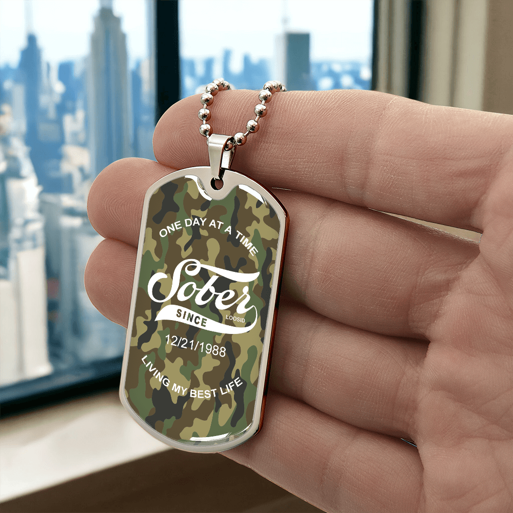 Camo Sober Jewelry back view (view 7)