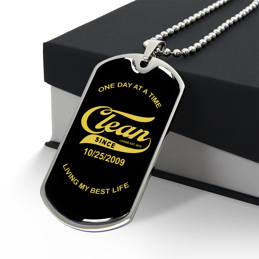 Loosid Clean Since Sober Jewelry featuring the design